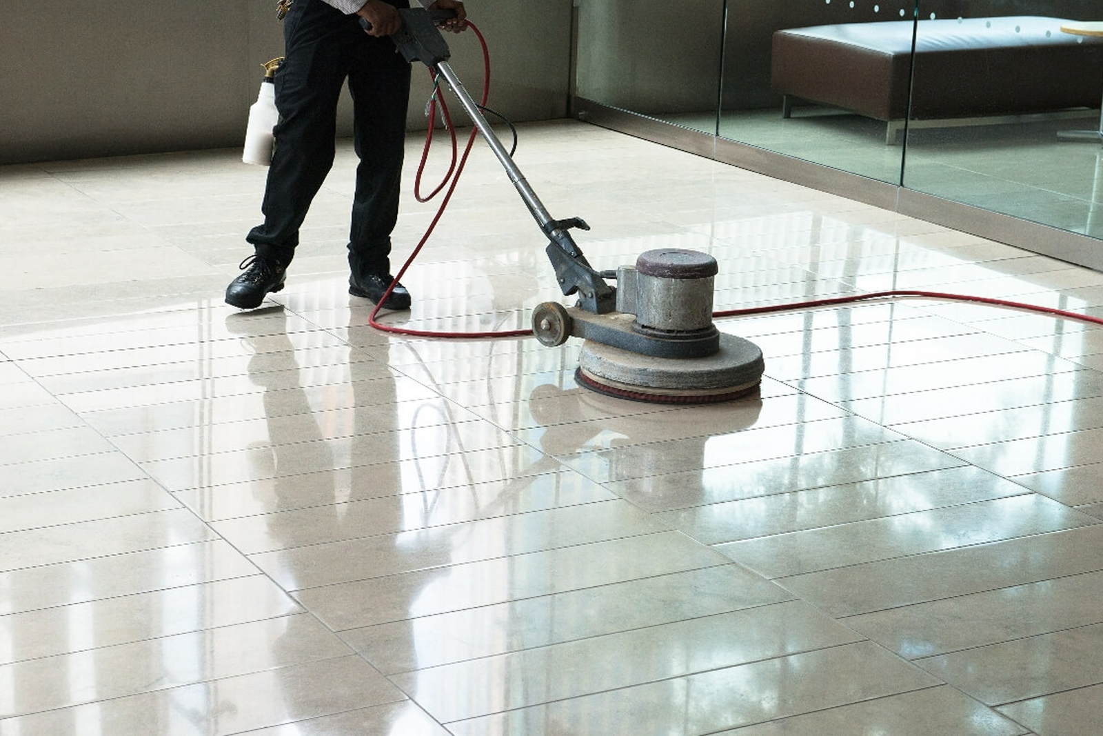 Floor stripping and waxing